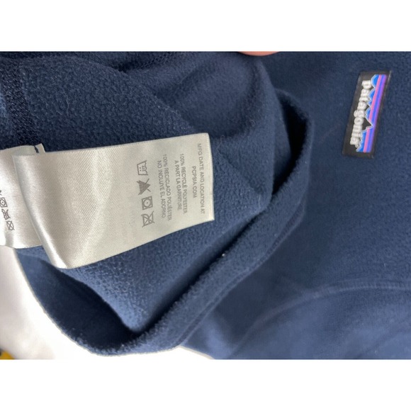 Patagonia Quarter Zip Fleece Pullover Women’s Size M Navy Blue Outdoor Sweater - Picture 9 of 12